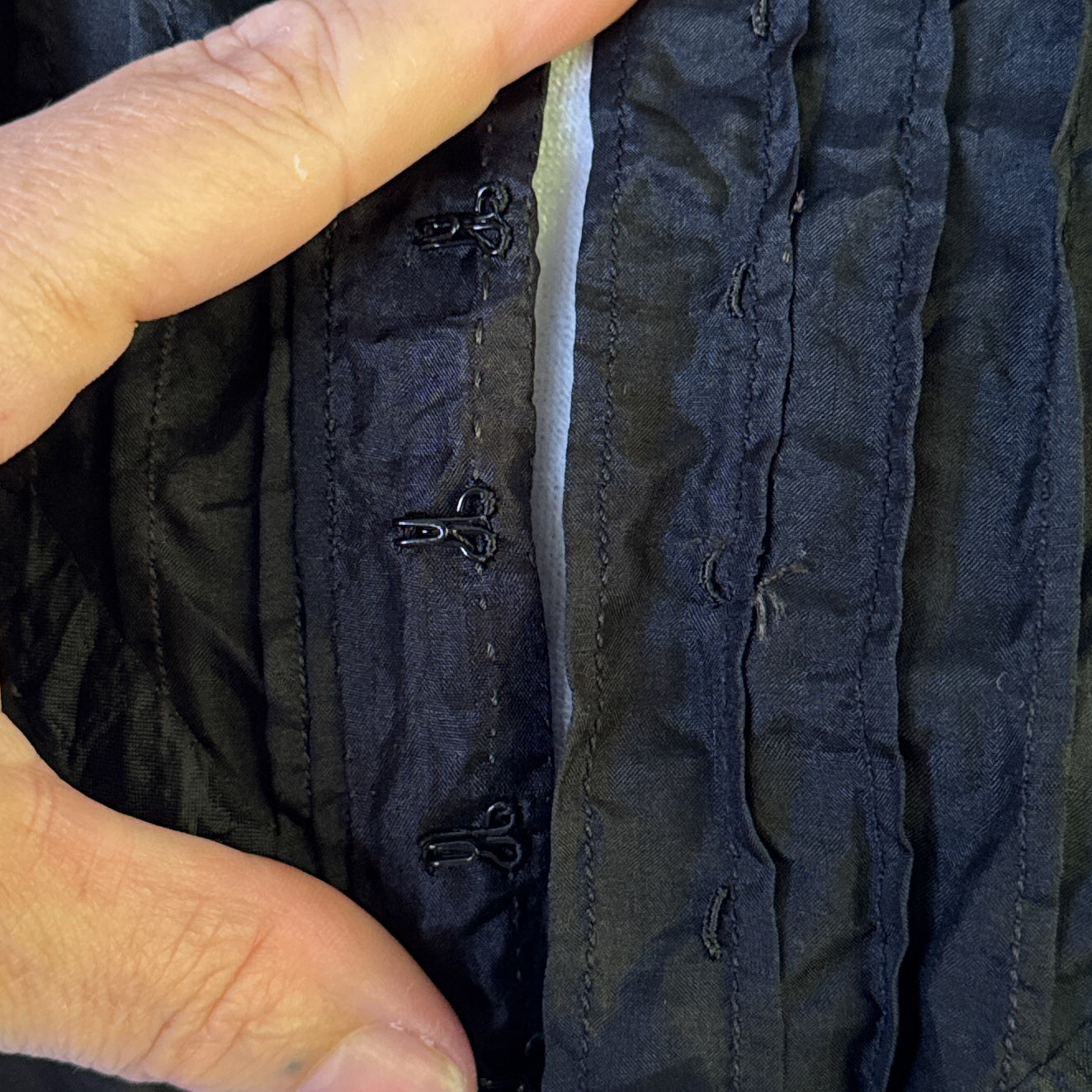 1900s antique silk Edwardian mourning blouse in black
