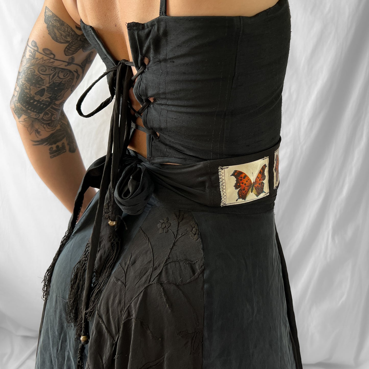 Antique tobacco silks belt