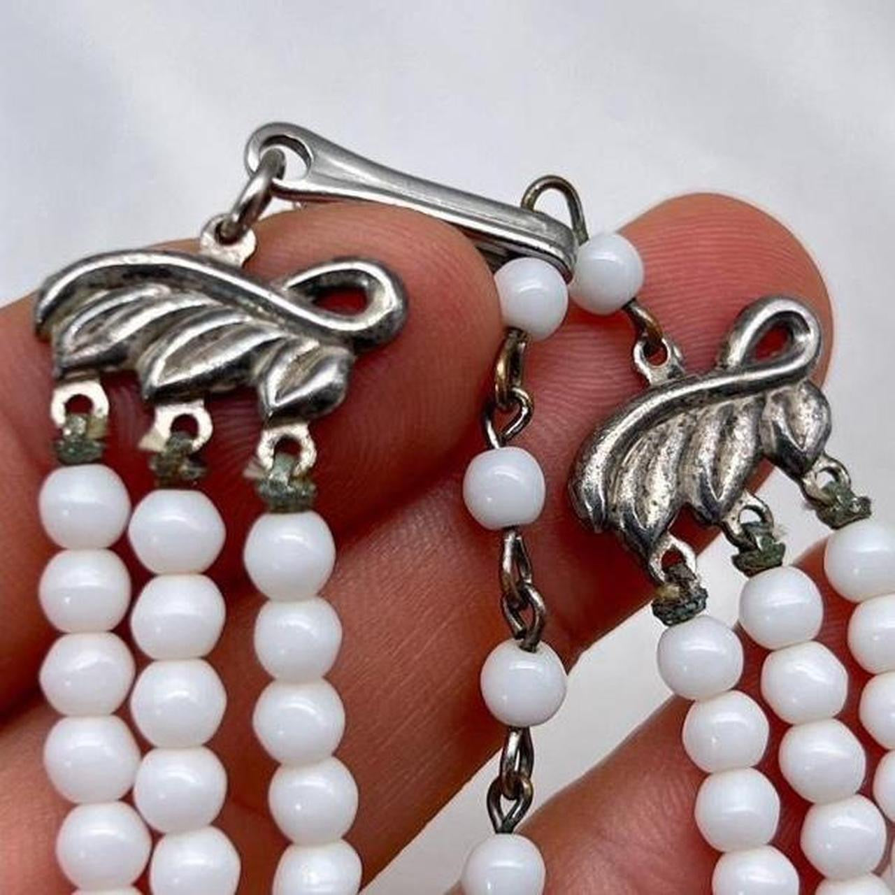 Vintage 1930s art deco butterfly necklace in eggshell glamour